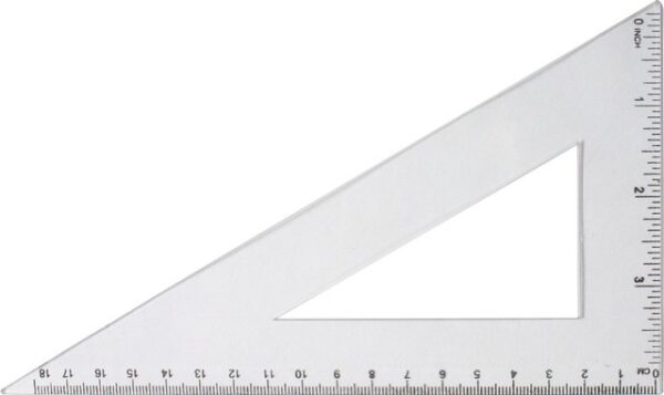 Echer plastic transparent 16 cm*90°