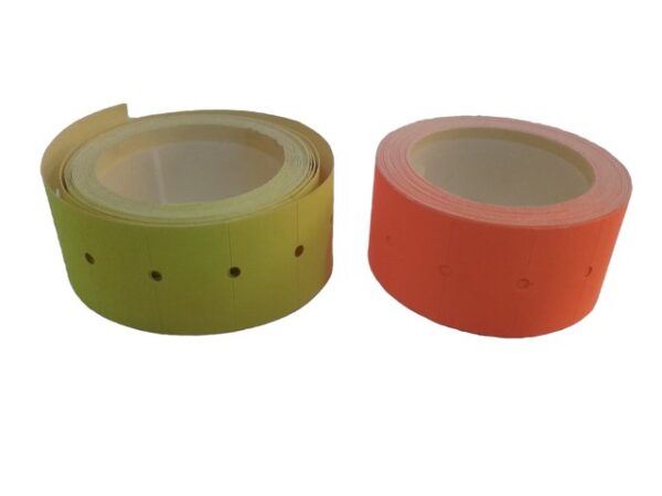 Etichete pret fosforescente, 1 linie,  21 *12 mm 500 buc/rola, 10 role/set
