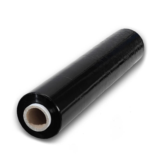 Folie stretch neagra pentru ambalare manuala 23 microni / 50 cm latime / 120 m lungime