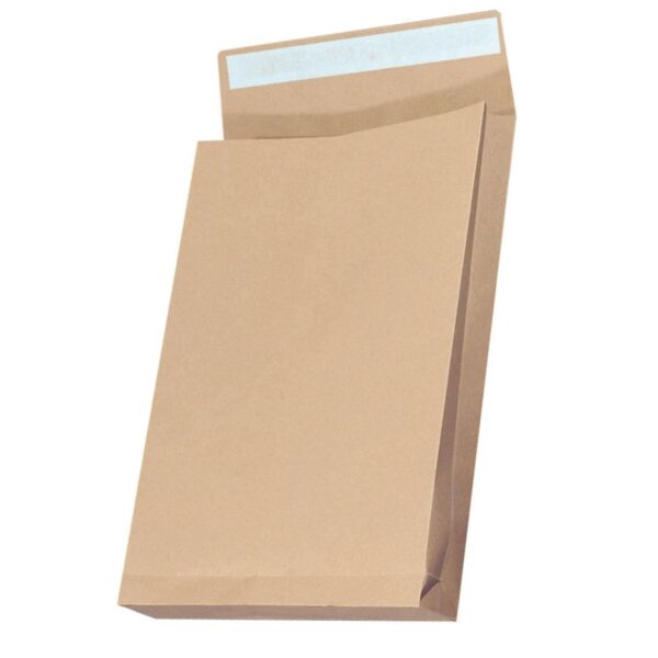 Plic B4 (250*353 mm) kraft,siliconic cu burduf de 10 cm 120gr/mp