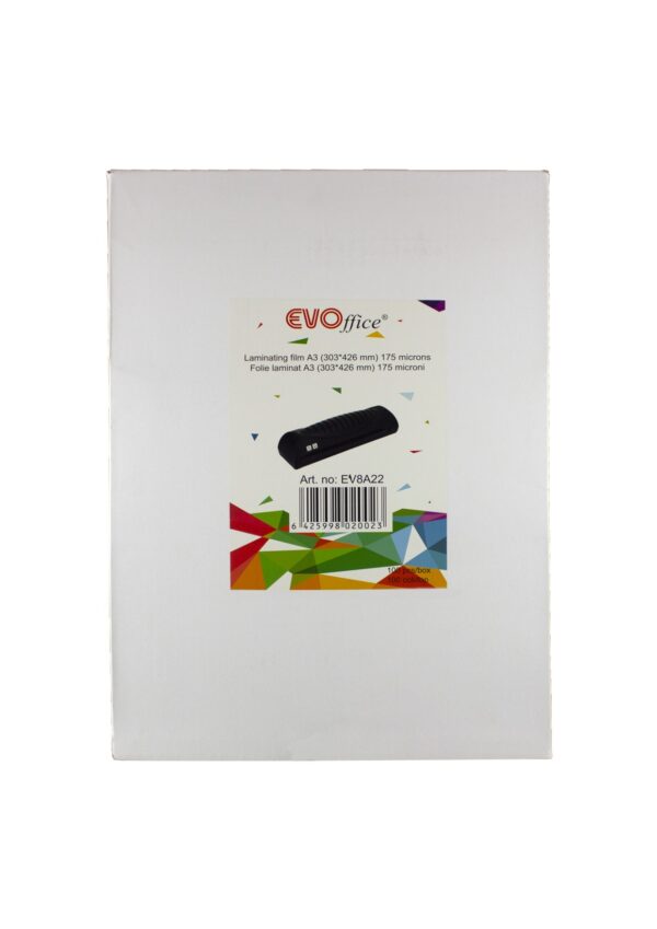 Folie laminat A3 (303*426 mm) 175 microni 100 coli/top EVOffice
