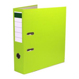 Biblioraft carton plastifiat, mecanism asamblat cu margine metalica A4 7.5cm similar Noki - vernil