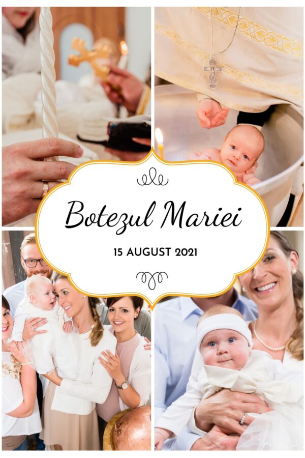 Colaj foto Botez cu rama 20x30 cm - imagine 2