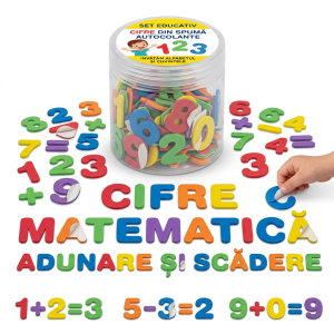 Cifre din spuma autocolante,set educativ