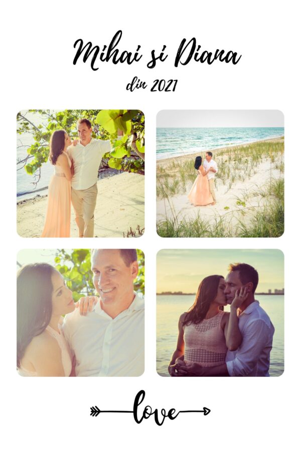 Colaj foto Love You cu rama 20x30 cm - imagine 2