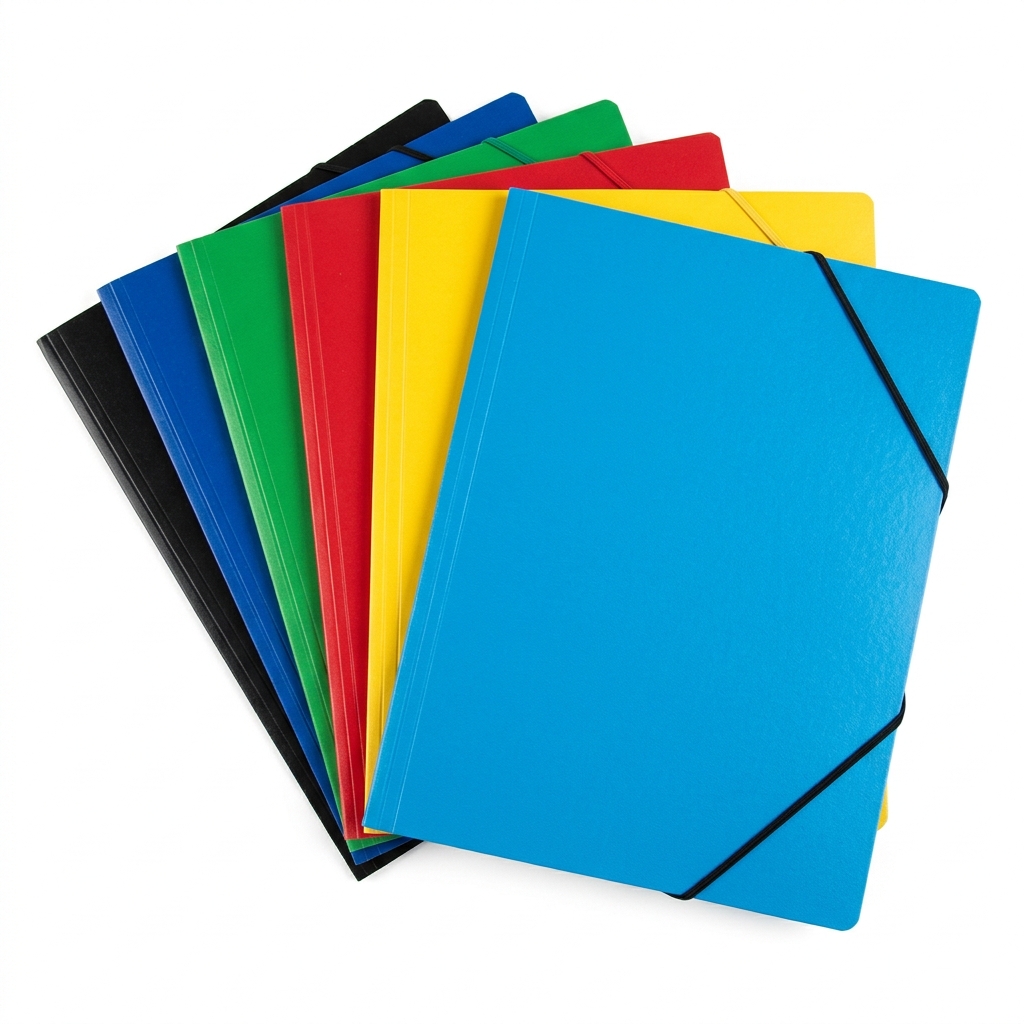 Mape carton plastifiat cu elastic A4 diverse culori