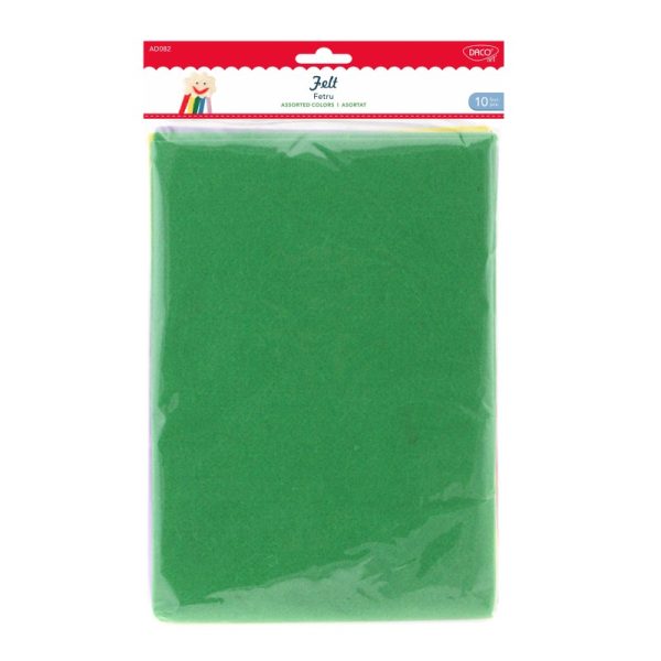 ACCESORII CRAFT - AD082 FETRU ASORTAT SET 10 DACO