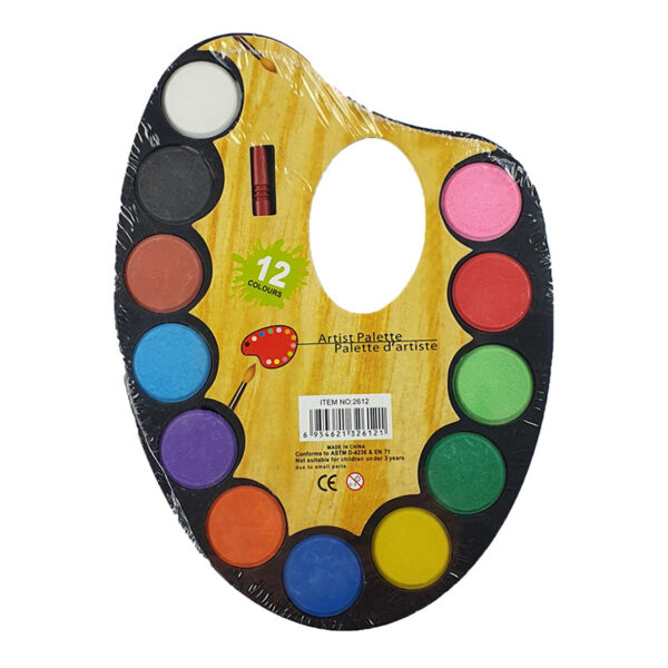 Acuarele 12 culori "artist", paleta mica cu pensula