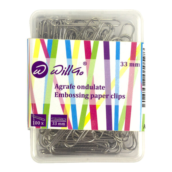 Agrafe ondulate 33 mm 100 buc/cutie plastic Willgo