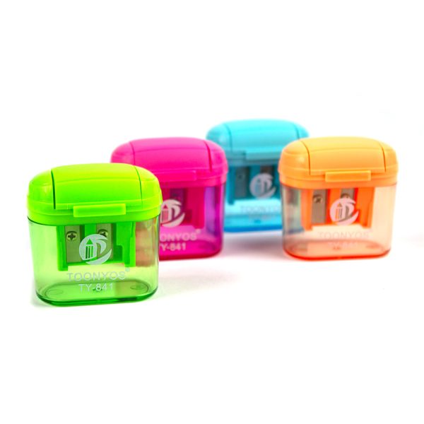 Ascutitoare plastic dubla cu container mare si capac