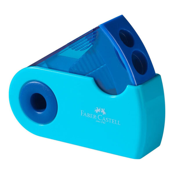 Ascutitoare plastic dubla Sleeve Faber-Castell - culori asortate