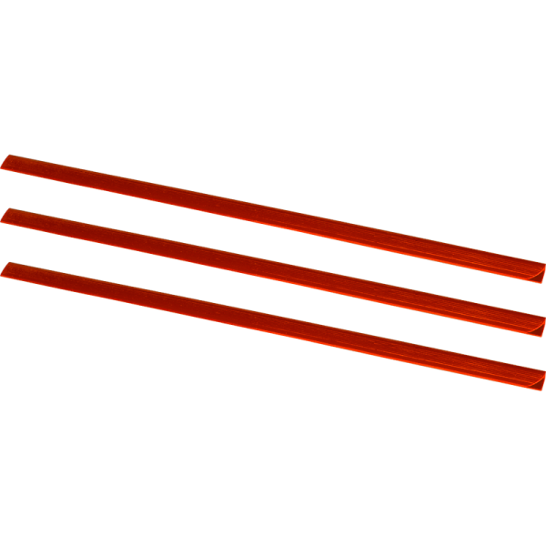 Baghete plastic 4 mm pentru 2-10 pagini,100 buc/cutie EVOffice -rosu