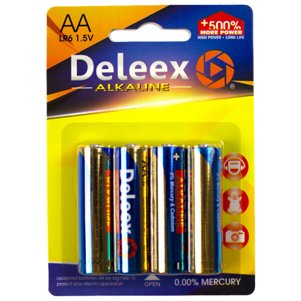 Baterie alcalina AA (R6) Deleex , 4buc/blister