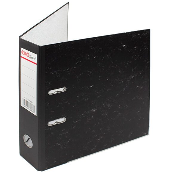 Biblioraft carton marmorat cu margine metalica A4, 7.5cm  EVOffice