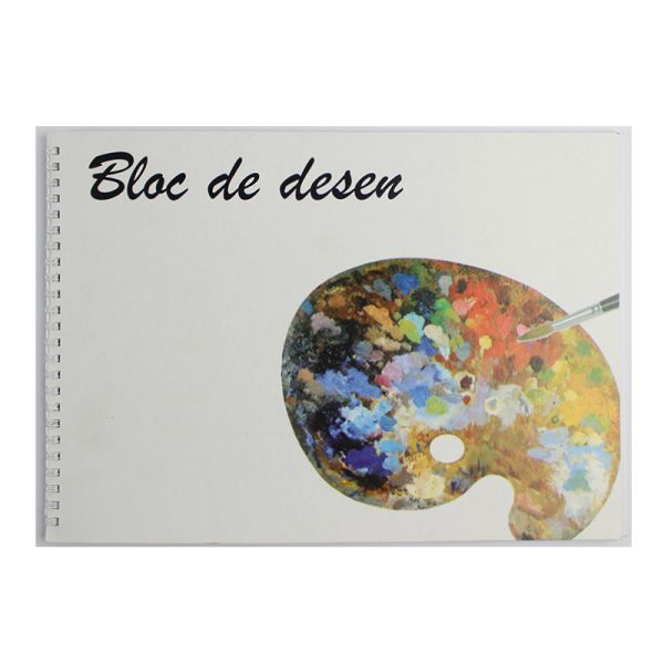 Bloc desen A4 cu spira, 50 file, 80gr