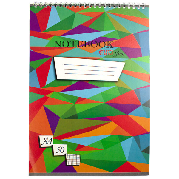 Blocnotes A4 cu spira metalica 50 file  matematica EVOffice