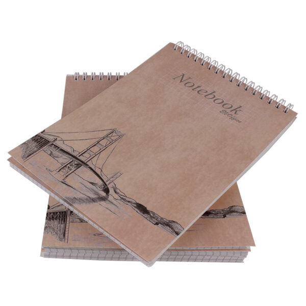 Blocnotes A5 cu microperforatii si  spira metalica, 80 file - matematica EVOffice