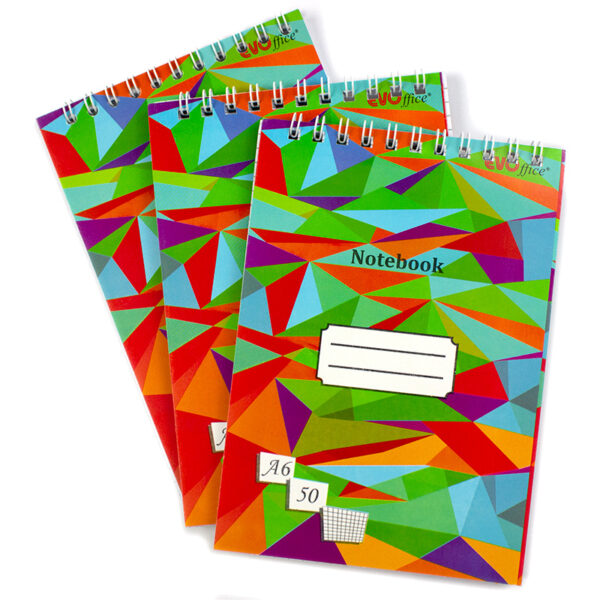 Blocnotes A6 cu spira metalica 50 file  matematica EVOffice