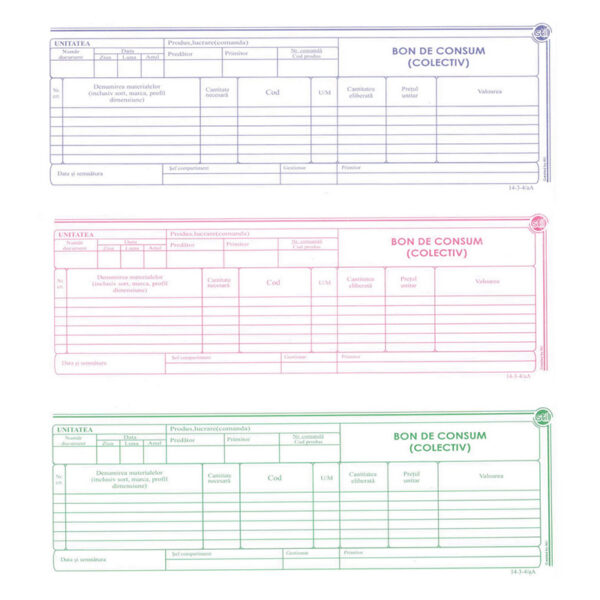 BON CONSUM COLECTIV 1/2 A4 -AUTOCOPIATIV 3EX