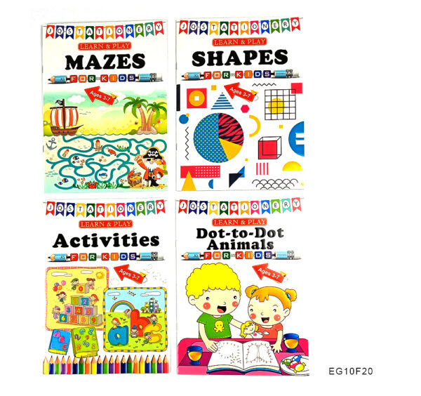 Caiet educativ de colorat "Learn&Play" 19*26cm cu coperta 3D 18file(2file/abtipilduri)