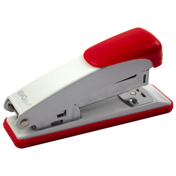 Capsator metalic mediu 24/6 20 coli EVOffice 207 - rosu