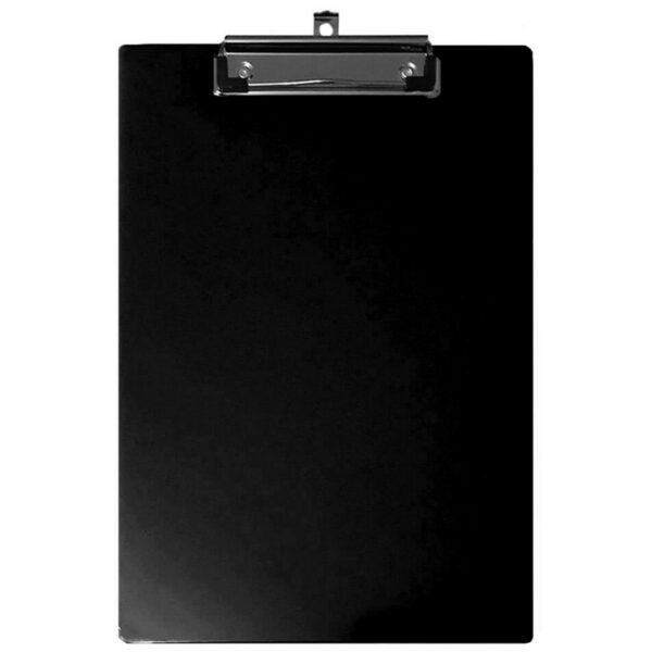 Clipboard plastic simplu A4 cu rigla Ark - negru