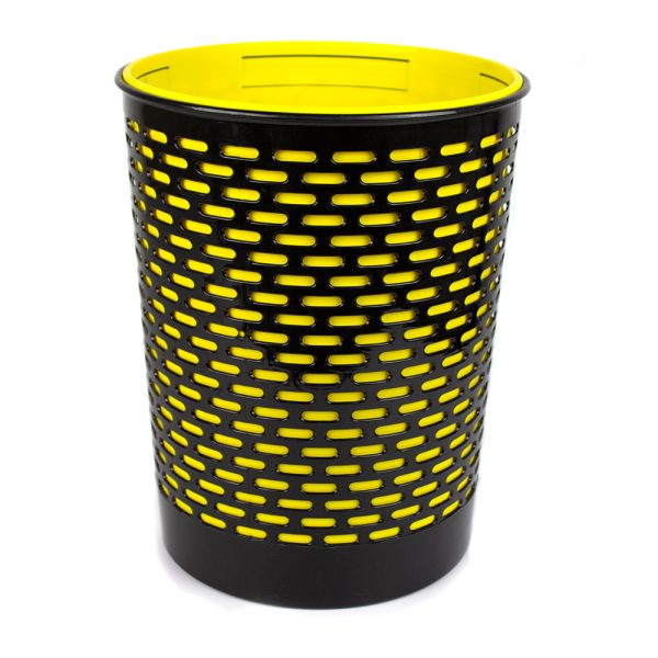 Cos birou plastic tip mesh 2 in 1 (2 buc) 11 L Ark - negru/galben