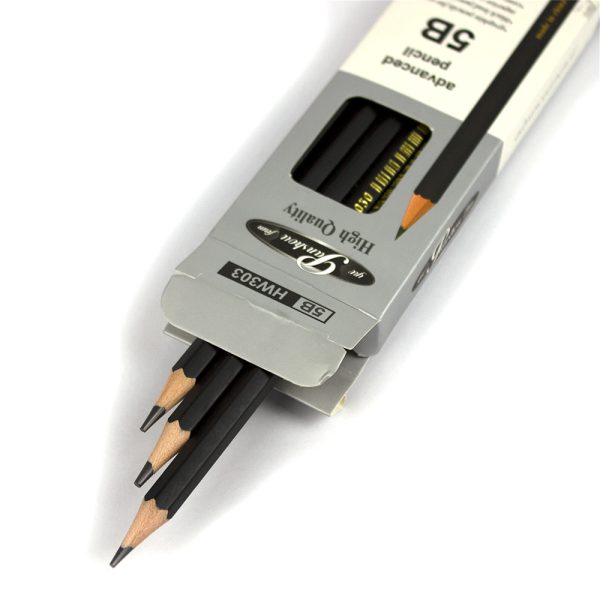 Creion grafit 5B, fara radiera, ascutit