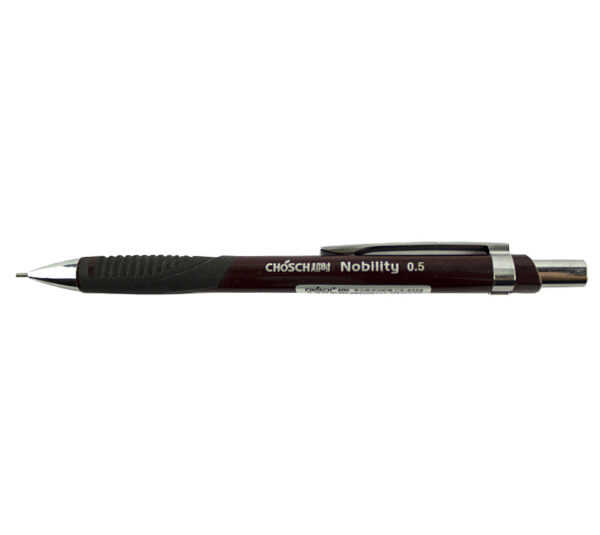 Creion mecanic 0.5mm,  grip si accesorii metalice, radiera incorporata Nobility 8328