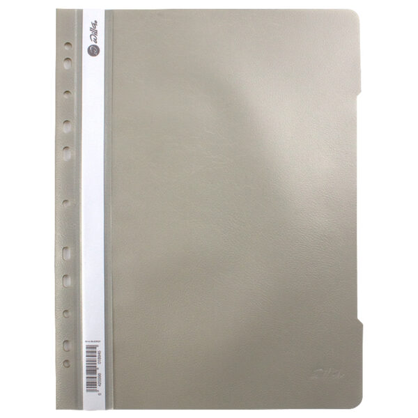 Dosar din plastic cu sina si 11 perforatii Willgo gri