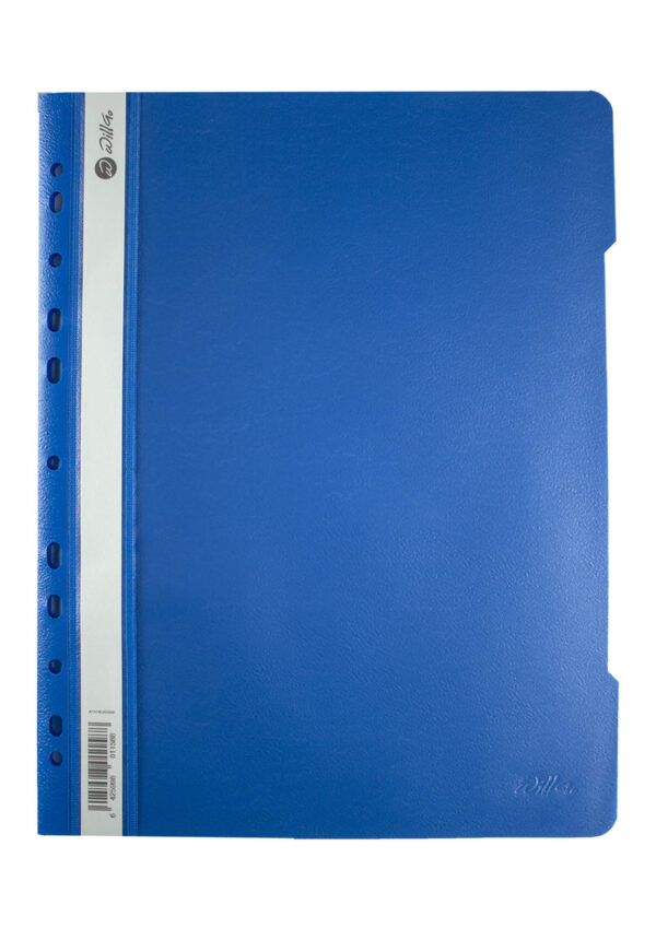 Dosar din plastic cu sina si 11 perforatii Willgo albastru