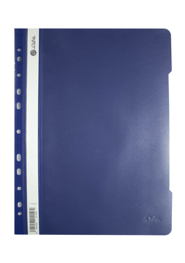 Dosar din plastic cu sina si 11 perforatii Willgo bleumarin