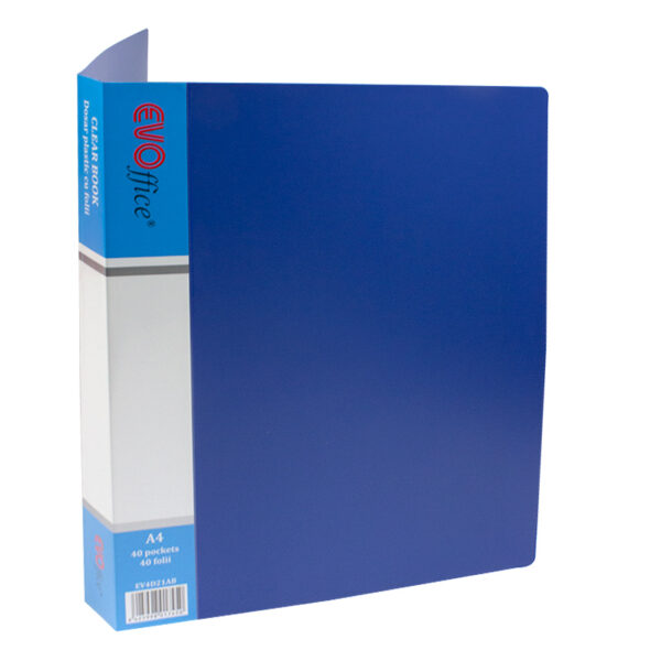 Dosar plastic cu 40 folii EVOffice albastru