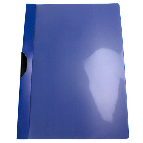 Dosar plastic cu clema metalica,capacitate 50 coli  EVOffice - albastru