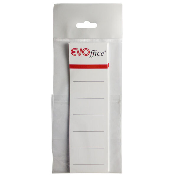Etichete albe pentru biblioraft 80mm , 10/set  EVOffice