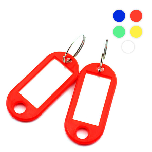 Etichete - suport plastic pentru chei 10buc/set EVOffice - rosu