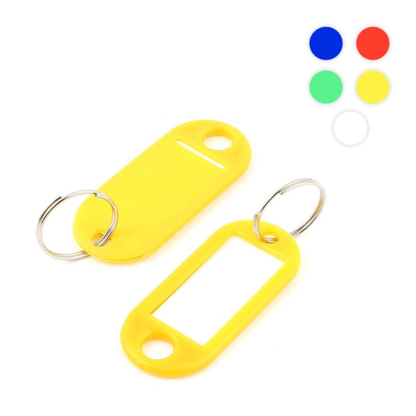 Etichete - suport plastic pentru chei 10buc/set EVOffice - galben