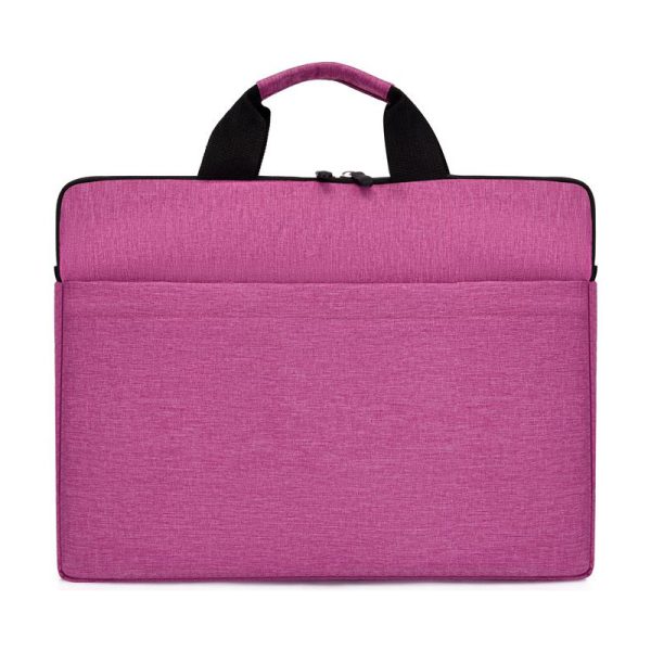 Geanta material textil pt laptop 15,6", 40*30*2.5cm, 2 compartimente - roz