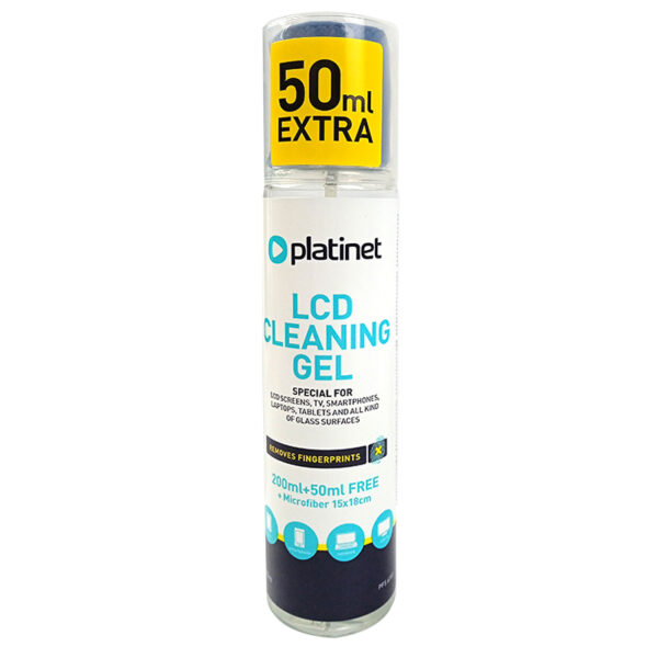 Gel de curatare monitoare LCD 250ml, cu laveta microfibra, Platinet