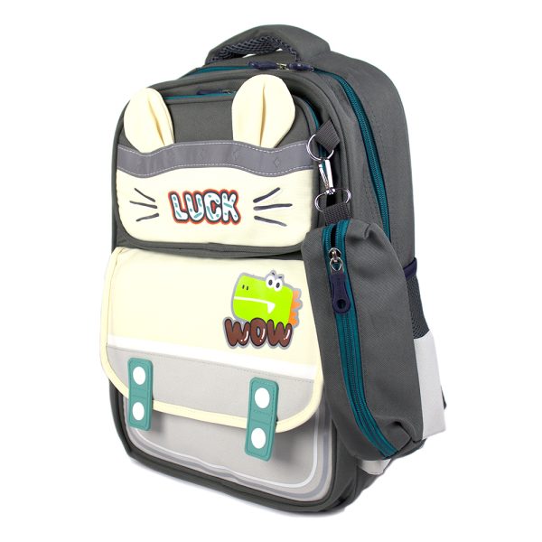 Ghiozdan scolar LUCK 41*29*16cm cu 3 fermoare si  penar etui inclus  - baieti