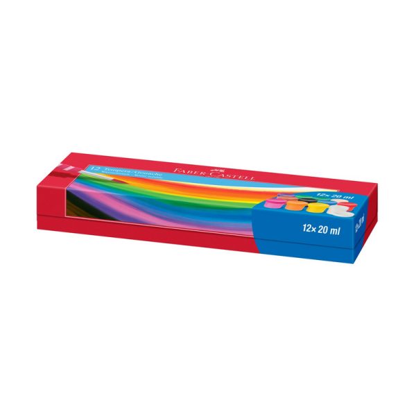 Guase (culori borcan 20ml) 12 culori/set Faber-Castell