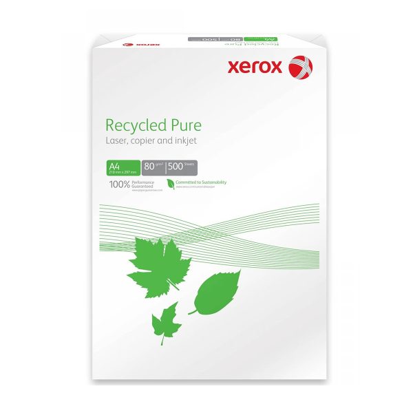 Hartie copiator reciclata A4, 80 g/mp, 500 coli/top Xerox Recycled Pure