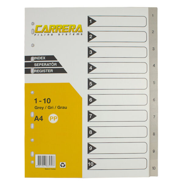 Index plastic 1-10 EVOffice