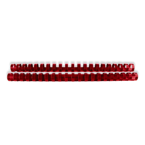 Inele plastic 18 mm, max 165 coli, 100buc/cut EVOffice - rosu