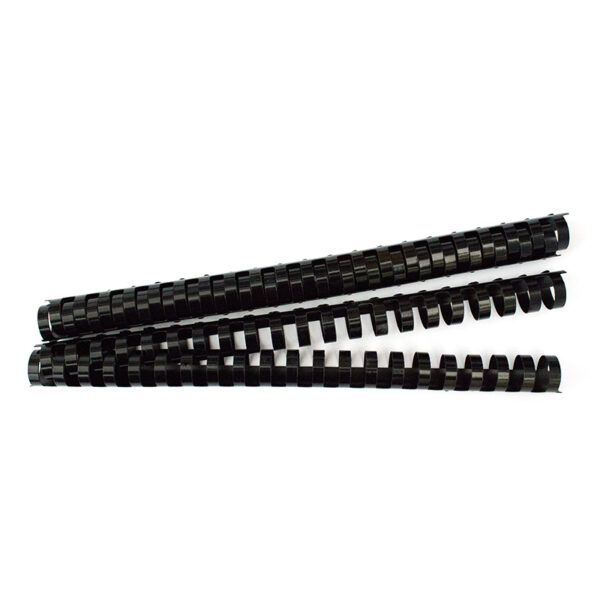 Inele plastic 20 mm, max 180 coli, 100buc/cut EVOffice - negru