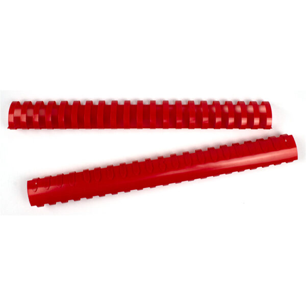 Inele plastic 32 mm, max 300 coli, 50buc/cut EVOffice - rosu