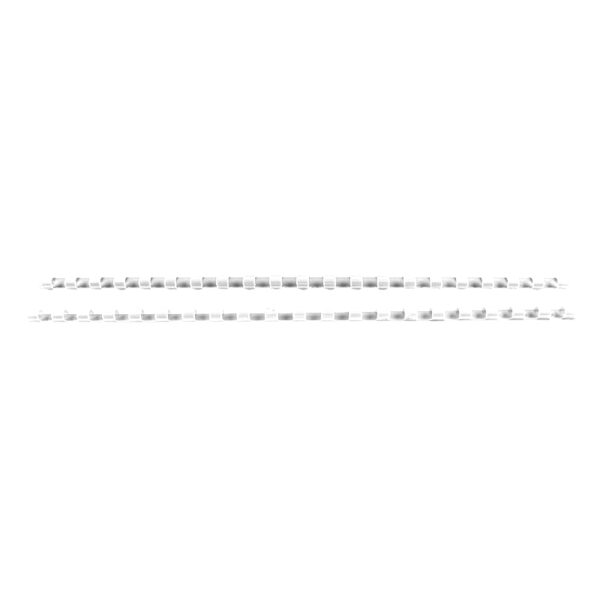 Inele plastic 6 mm, max 25 coli, albe, 100buc/cut EVOffice