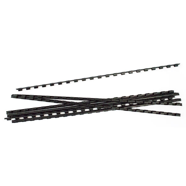 Inele plastic 6 mm, max 25 coli, 100buc/cut EVOffice - negru