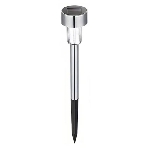 Lampa solara cu LED din inox pentru exterior, H 32 cm - argintiu