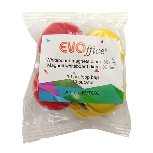 Magneti pentru tabla Ø30, 10 buc/set EVOffice